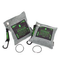 Cozilife Air Purifying Bag. 200g&times;2 Gift Box Packing. Activated Moso Bamboo Charcoal Inside. 2 Hanging Accessories... N3