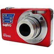 Sanyo VPC-E1292R 14.0 Megapixel Digital Camera - 5x Optical Zoom - 3-inch LCD Display - Red