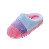 AutumnFall Women Home Floor Soft Slippers Female Cotton-padded Shoes Couple Shoes (7, Coffee) N2