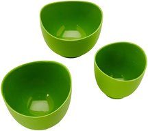 iSi Basics FlexibleSilicone Mixing Bowls, Set of 3, 1 QT, 1.5 QT, 2 QT, Red N4