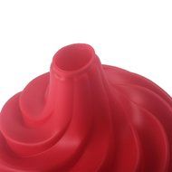 E_Global Red Large Spiral shape Bundt Cake Pan Bread Chocolate Bakeware Silicone Mold N6