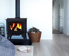 Pleasant Hearth WS-2417 1200 sq. ft. Wood Stove with Leg Base, Small