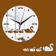 EverTrust(TM) new arrival real 3d wall clock watch clocks diy home decoration fashion acrylic mirror stickers... N2