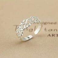 925 Sterling silver plated ring Women Fashion jewelry Wholesale size OPEN J10