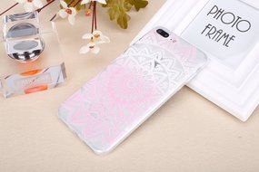 iPhone 7 Plus Case, PHEZEN Henna Mandala Floral Design [Scratch Resistant] Clear TPU Bumper Case Soft Rubber Gel... N15