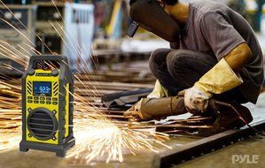 PYLE PWPBT250BK Rugged &amp; Portable Bluetooth Speaker with FM Radio, USB/SD Readers &amp; Built-In Rechargeable Battery... N11