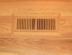 Venice Wooden 4"x12" Red Oak Wood Vent Floor Register flush Unfinished Damper N4