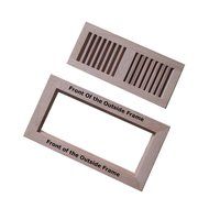 Venice Wooden 4"x12" Red Oak Wood Vent Floor Register flush Unfinished Damper N5