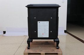 HorseFlame Cast Iron Freestanding Wood Burning Stove HF717UAE Enamel Black N6