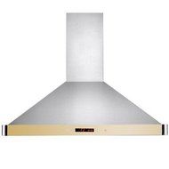 36" 400 CFM Convertible Wall Mount Range Hood Finish: Gold