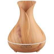 LOTOS 400ML Waterless Auto Shut-off Ultrasonic Essential Oil Aromatherapy Wood Grain N3