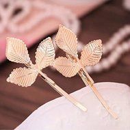 SysPod(TM) New Fresh Wind Latest European And American Retro Stereo Leaves Little Hair Clips