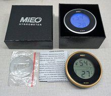 Incubator Thermometer Hygrometer with Hi/Low Memory and Touch Checking Button in Blue Light.Mieo N5