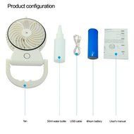 Welltop Table Fans Portable Desktop Humidifier Fan Handheld Fans Rechargeable Cooling Misting Fan Personal Cooling... N22