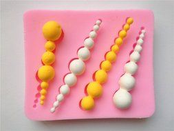 Wocuz W0222 Short Pearl Shaped Silicone Mould Fondant Mold Silicone Sugar Mini Mold Craft Molds DIY Cake Decorating