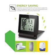 Primacc Temperature Humidity Monitor, Indoor Wireless Hygrometer Thermometer Meter- Black N2