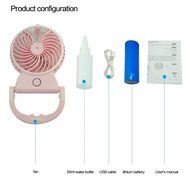 Welltop Table Fans Portable Desktop Humidifier Fan Handheld Fans Rechargeable Cooling Misting Fan Personal Cooling... N26