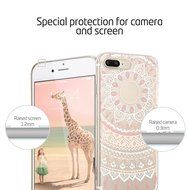 iPhone 7 Plus [5.5''] Case, JIAMY Mandala Sun Lace Totem Series Print Cover Vogue Soft TPU Crystal Back Unique... N4