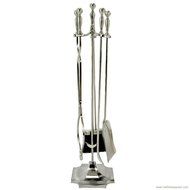 UniFlame Endless Summer F-7547 31" 5 Piece Fireset with Pedestal Base, Satin Pewter Finish N2