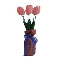 Rubility Charcoal Cloth Flowers DIY Handcraft Air Fresher 7-tulip Bamboo (Purple) N10