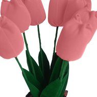 Rubility Charcoal Cloth Flowers DIY Handcraft Air Fresher 7-tulip Bamboo (Purple) N11