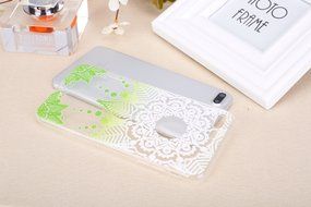 iPhone 7 Plus Case, PHEZEN Henna Mandala Floral Design [Scratch Resistant] Clear TPU Bumper Case Soft Rubber Gel... N22