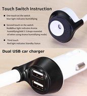 Car Humidifier and Aromatherapy Essential Oil Diffuser with 2-Usb Ports Car Charger, Namum II Waterless Auto Shut-off... N6