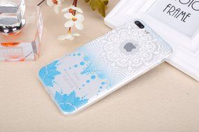 iPhone 7 Plus Case, PHEZEN Henna Mandala Floral Design [Scratch Resistant] Clear TPU Bumper Case Soft Rubber Gel... N27