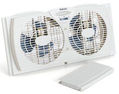 Holmes Dual Blade Dual-blade operation Two speed-settings Twin Window Fan, White Size: Medium model number HAWF2021