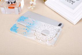 iPhone 7 Plus Case, PHEZEN Henna Mandala Floral Design [Scratch Resistant] Clear TPU Bumper Case Soft Rubber Gel... N29