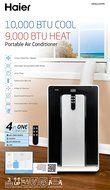 Haier HPN10XHM Heating Portable Air Conditioner, 10000 BTU/9000 BTU N2