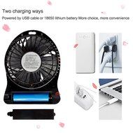 OPOLAR F101 Portable Rechargeable Fan, Mini USB fan with 1800mAh Lithium Battery, Night Light-Black N3