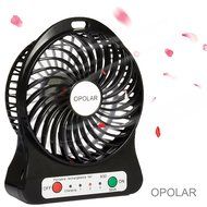 OPOLAR F101 Portable Rechargeable Fan, Mini USB fan with 1800mAh Lithium Battery, Night Light-Black N5