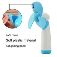 Jozabova&reg; Personal Hand-held/Portable Battery Operated Super Mute Mini Air Fan for Home and Travel (Blue2)