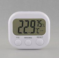 1 White Mini Digital Indoor LCD Display Thermo Hygro Meter Thermometer Hygrometer with Stand N2