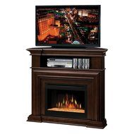 Montgomery 47" TV Stand with Electric Fireplace Finish: Espresso, Insert Style: Log Set