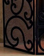 Baroque Ornate Iron Fireplace Screen N5