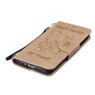 Galaxy Grand Prime Case, Galaxy Grand Prime Wallet Case,PHEZEN Cute Bear Don't Touch My Phone Design PU Leather... N15