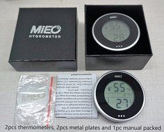 Incubator Thermometer Hygrometer with Hi/Low Memory and Touch Checking Button in Blue Light.Mieo N8