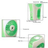 Rechargeable Handheld USB Mini Misting Fan with Personal Cooling Outdoor Mist Humidifier Portable Desktop Humidifier... N21