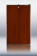 Summit CM421BLFRADA: ADA compliant 20&quot; wide freestanding refrigerator-freezer with a lock, custom door for slide-in...