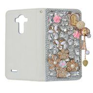 Spritech(TM) Bling Phone Case For Samsung Galaxy S6 Edge Plus,3D Handmade Colorful Crystal White Flower Accessary... N6