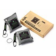 Cozilife Air Purifying Bag. 200g&times;2 Gift Box Packing. Activated Moso Bamboo Charcoal Inside. 2 Hanging Accessories... N5