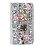 Spritech(TM) Bling Phone Case For Samsung Galaxy S6 Edge Plus,3D Handmade Colorful Crystal White Flower Accessary... N8
