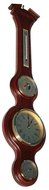 Fischer Instruments 4921-22 Solid Mahogany Banjo Weather Station with Red Spirit Thermometer, Hygrometer, Barometer...