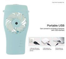 Welltop Handheld Mist Fan Misting Fan Personal Cooling Mist Humidifier AA Battery/USB Powered Water Spray Fans... N4