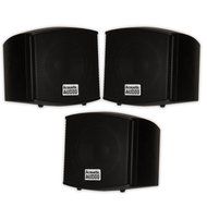 Acoustic Audio AA321B Mountable Indoor Black Speakers 600 Watts 3 Piece Set AA321B-3S