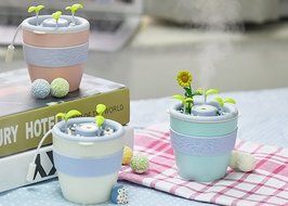 SPASENS Anion Ultrasonic USB Powered Flower Pot Humidifier