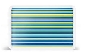 ThermoServ Melamine 13.5" Tray, Ribbon Collection, Scuba Blue