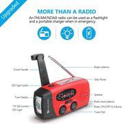 [2016 Upgraded Version] ELECLOVER Portable Dynamo Emergency Solar Crank AM/FM/NOAA(WB) Weather Radio with LED... N3